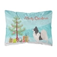 thumbnail image 1 of Carolines Treasures BB8484PW1216 Papillon Christmas Canvas Fabric Decorative Pillow, 12H x16W, multicolor, 1 of 3