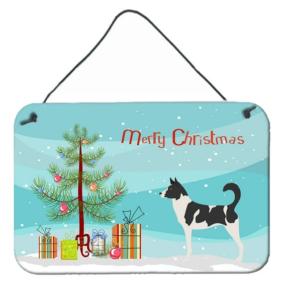 Carolines Treasures BB8491DS812 Canaan Dog Christmas Wall or Door Hanging Prints 8x12 multicolor