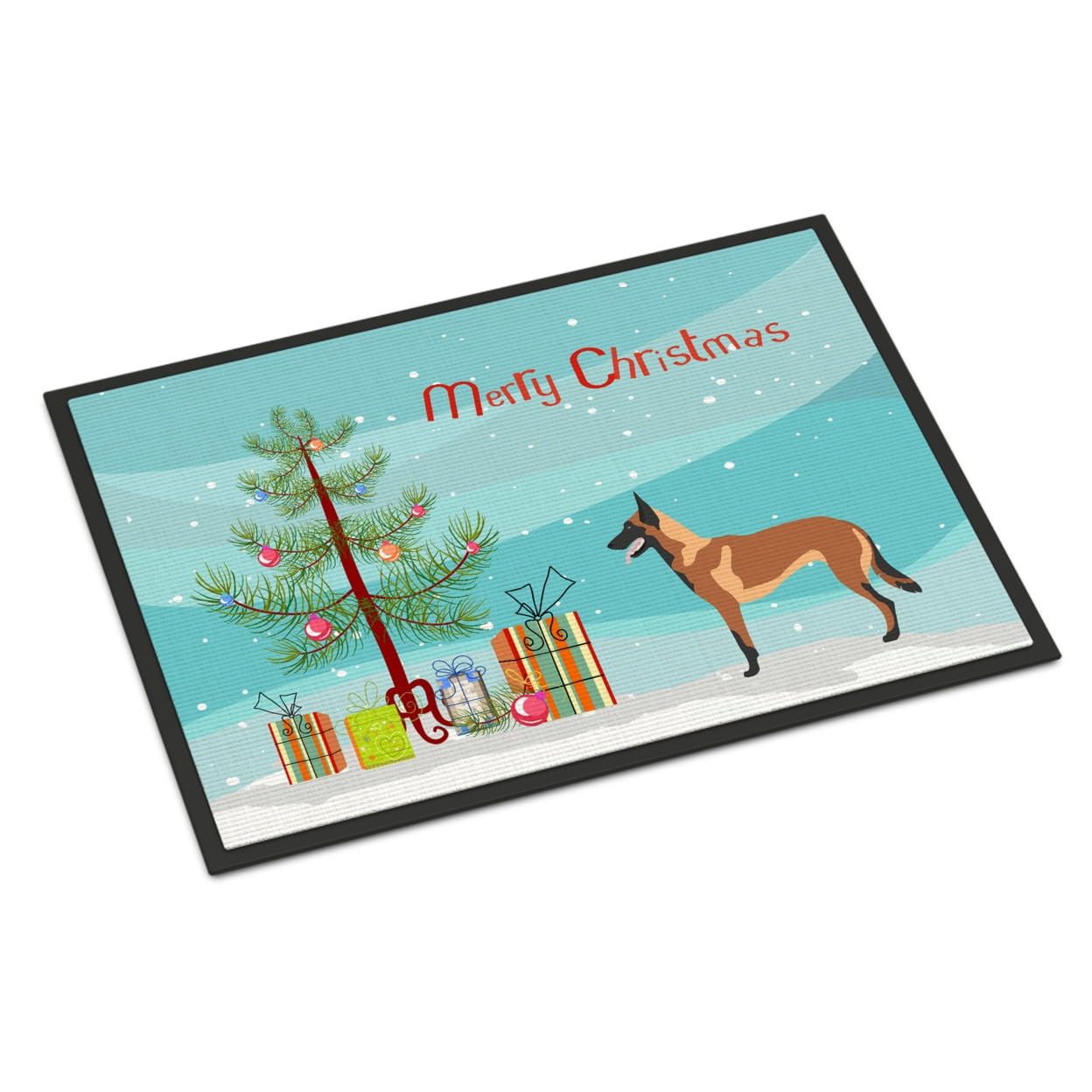 Carolines Treasures BB8494JMAT Malinois Belgian Shepherd Christmas Door Mat Indoor Rug or Outdoor Welcome Mat 24x36