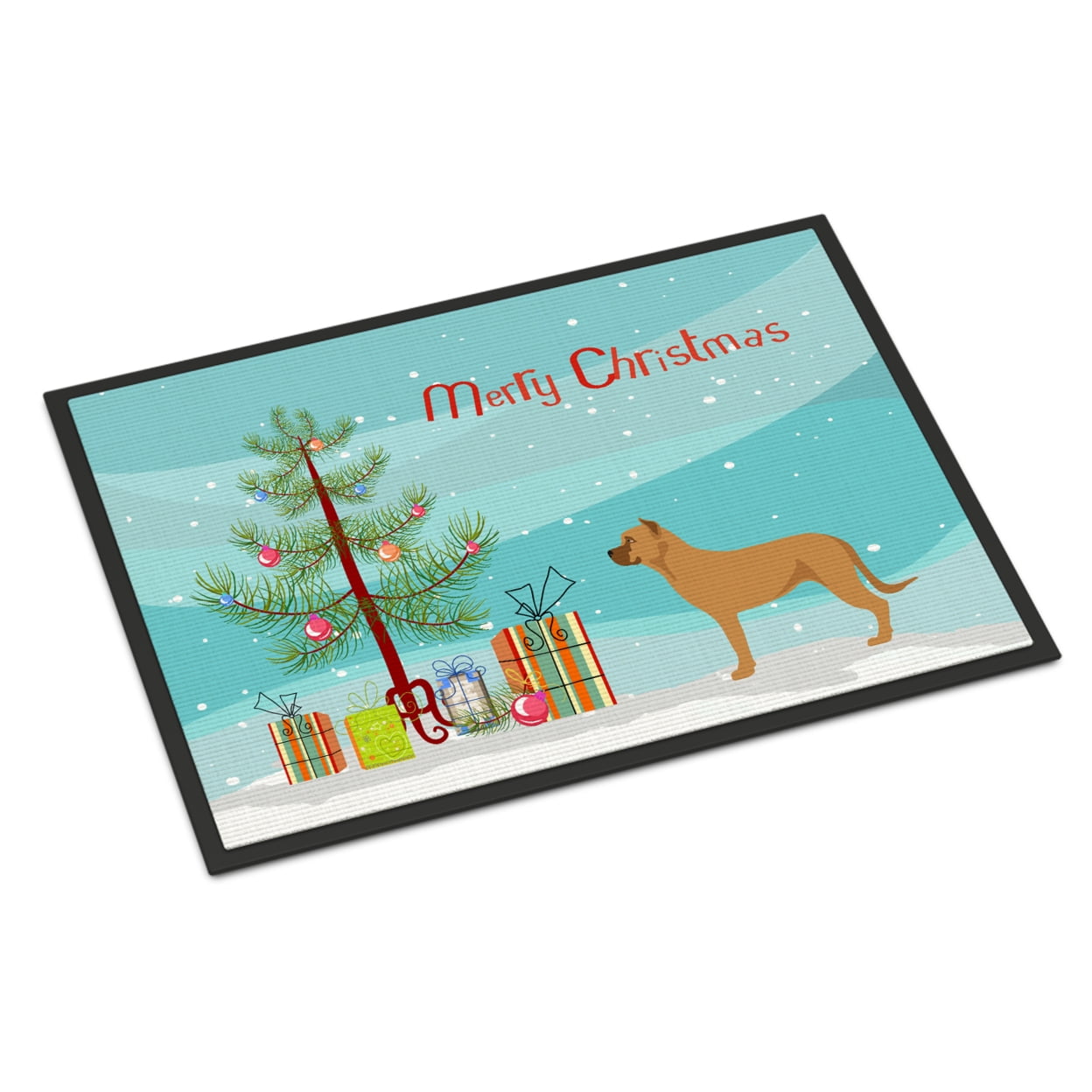 Carolines Treasures BB8506MAT Alano Espanol Spanish Bulldog Christmas Door Mat Indoor Rug or Outdoor Welcome Mat 18x27