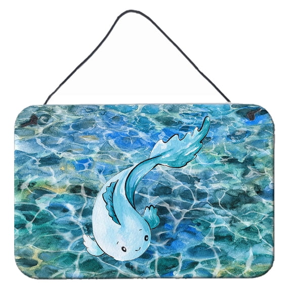 Carolines Treasures BB8524DS812 Blue Fish Wall or Door Hanging Prints 8HX12W multicolor