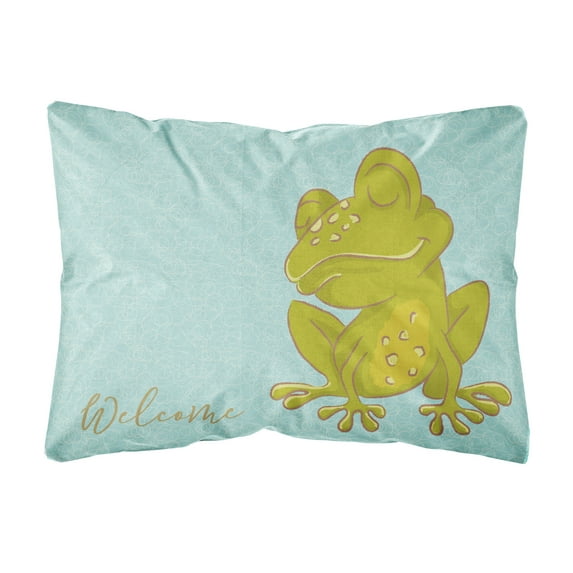 Carolines Treasures BB8563PW1216 Fog Welcome Canvas Fabric Decorative Pillow  12H x16W multicolor