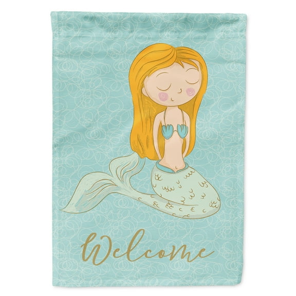 Carolines Treasures BB8568GF Mermaid Welcome Flag Garden Size  Small multicolor