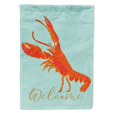 Carolines Treasures BB8585GF Lobster Welcome Flag Garden Size  Small multicolor