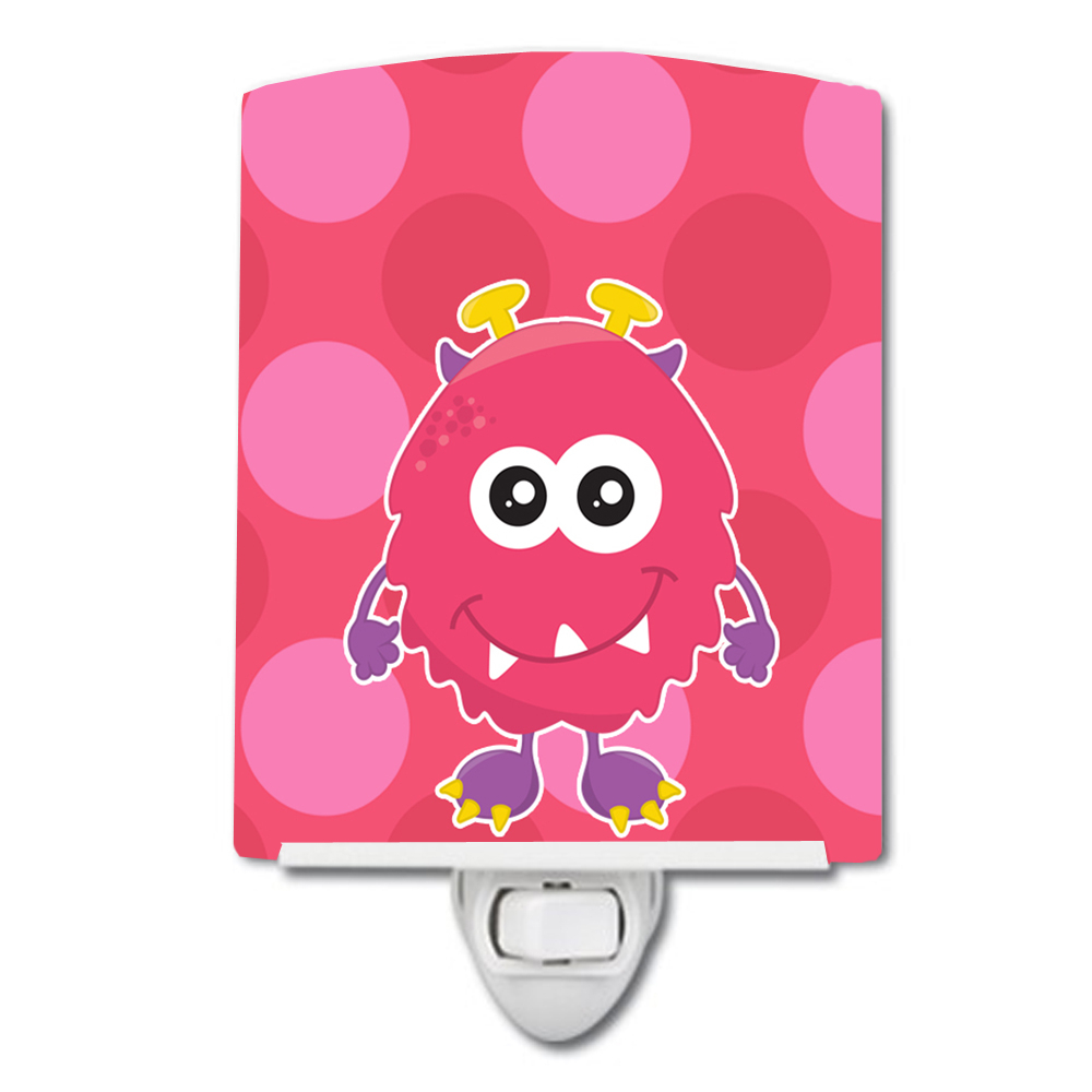 Carolines Treasures BB8845CNL Monster Pink Bly Ceramic Night Light, 6x4x3", multicolor