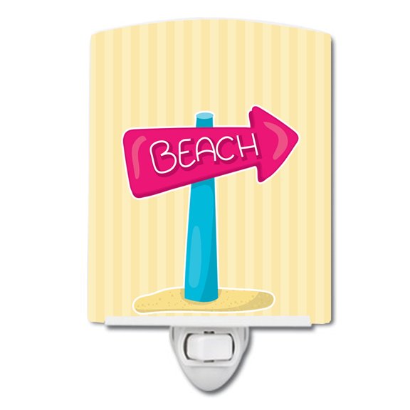 Carolines Treasures BB9080CNL Beach Sign Ceramic Night Light