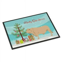 Caroline's Treasures BB9193MAT Charolais Cow Christmas Door Mat, Indoor Rug or Outdoor Welcome Mat 18x27 Doormat , 27"L