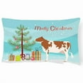 thumbnail image 1 of Carolines Treasures BB9194PW1216 Ayrshire Cow Christmas Canvas Fabric Decorative Pillow, Teal, 12H x16W, multicolor, 1 of 3