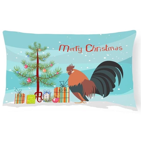 Dutch Bantam Chicken Christmas Canvas Fabric Decorative Pillow