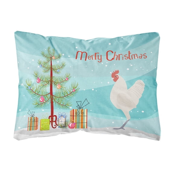 Carolines Treasures BB9204PW1216 German Langshan Chicken Christmas Canvas Fabric Decorative Pillow, Teal, 12H x16W,