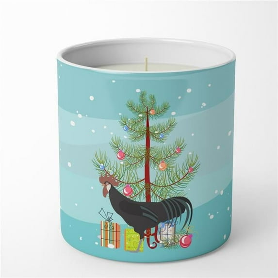 Carolines Treasures BB9208CDL 3.75 x 3.25 in. Unisex Minorca Ctalalan Chicken Christmas 10 oz Decorative Soy Candle, Teal