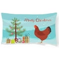 thumbnail image 1 of Carolines Treasures BB9210PW1216 New Hampshire Red Chicken Christmas Canvas Fabric Decorative Pillow, Teal, 12H x16W,, 1 of 3