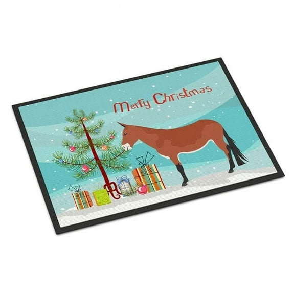 Caroline's Treasures BB9212MAT Mule Christmas Door Mat, Indoor Rug or Outdoor Welcome Mat 18x27 Doormat , 27"L x 18"W,