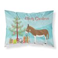 thumbnail image 1 of Carolines Treasures BB9214PILLOWCASE Miniature Mediterranian Donkey Christmas Fabric Standard Pillowcase Teal Standard, 1 of 2