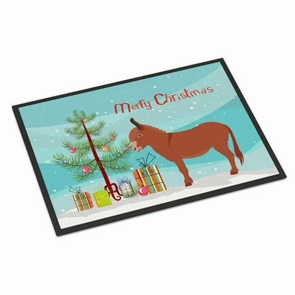 Carolines Treasures BB9215MAT Irish Donkey Christmas Indoor or Outdoor Mat - 18 x 27 in.