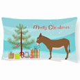 thumbnail image 1 of Carolines Treasures BB9216PW1216 Cotentin Donkey Christmas Canvas Fabric Decorative Pillow, Teal, 12H x16W, multicolor, 1 of 3
