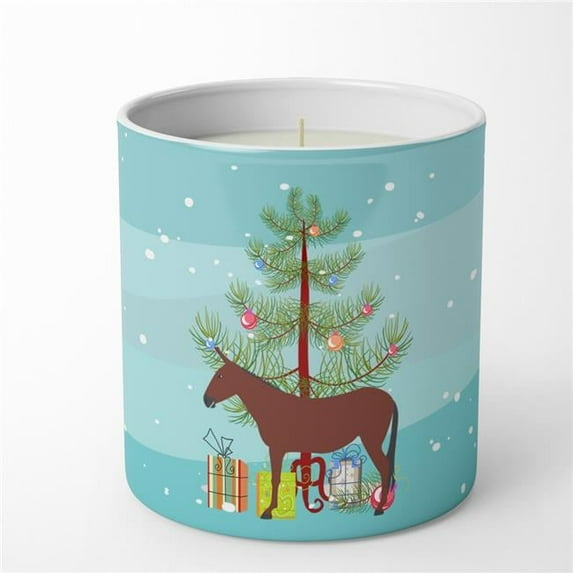 Carolines Treasures BB9217CDL 3.75 x 3.25 in. Unisex Hinny Horse Donkey Christmas 10 oz Decorative Soy Candle, Teal