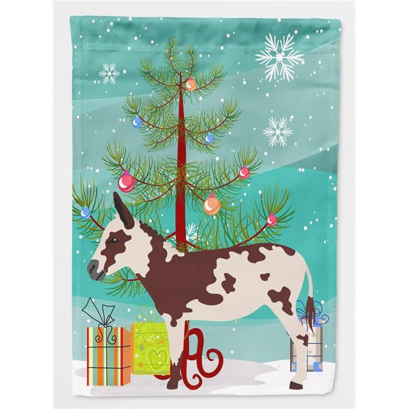 Caroline's Treasures BB9218CHF American Spotted Donkey Christmas Flag Canvas House Size , Large, multicolor