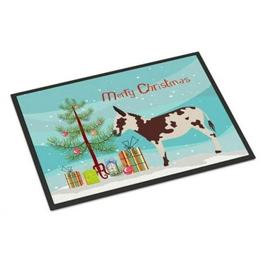 Carolines Treasures BB9218MAT American Spotted Donkey Christmas Indoor or Outdoor Mat - 18 x 27 in.