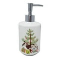 thumbnail image 1 of Carolines Treasures BB9218SOAP 7 x 3.5 in. Unisex American Spotted Donkey Christmas Ceramic Soap Dispenser, Teal, 1 of 1