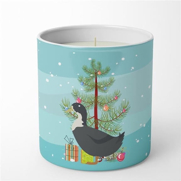 Carolines Treasures BB9229CDL 3.75 x 3.25 in. Unisex Blue Swedish Duck Christmas 10 oz Decorative Soy Candle, Teal