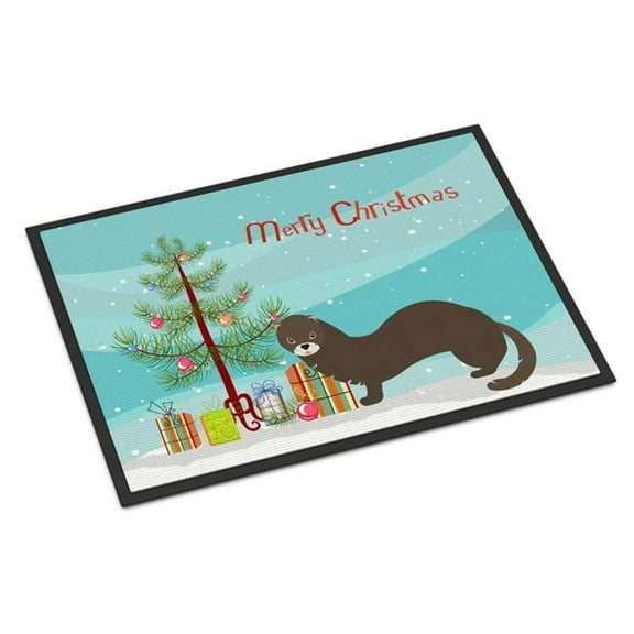 Caroline's Treasures BB9235MAT Russian or European Mink Christmas Door Mat, Indoor Rug or Outdoor Welcome Mat 18x27