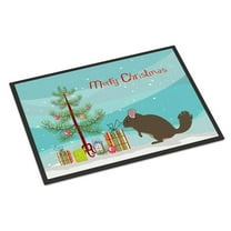 Caroline's Treasures BB9242JMAT Chinchilla Christmas Door Mat, Indoor Rug or Outdoor Welcome Mat 24x36 Doormat , 36"L x