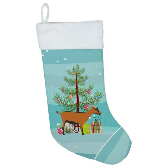Carolines Treasures BB9255CS Oberhasli Goat Christmas Christmas Stocking Large multicolor