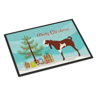 Carolines Treasures BB9257MAT Jamnapari Goat Christmas Indoor or Outdoor Mat - 18 x 27 in.