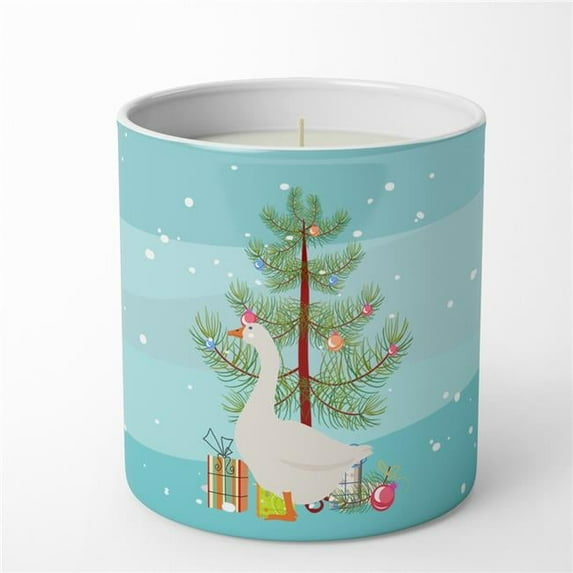 Carolines Treasures BB9259CDL 3.75 x 3.25 in. Unisex Embden Goose Christmas 10 oz Decorative Soy Candle, Teal