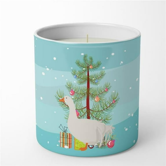 Carolines Treasures BB9269CDL 3.75 x 3.25 in. Unisex Sebastopol Goose Christmas 10 oz Decorative Soy Candle, Teal