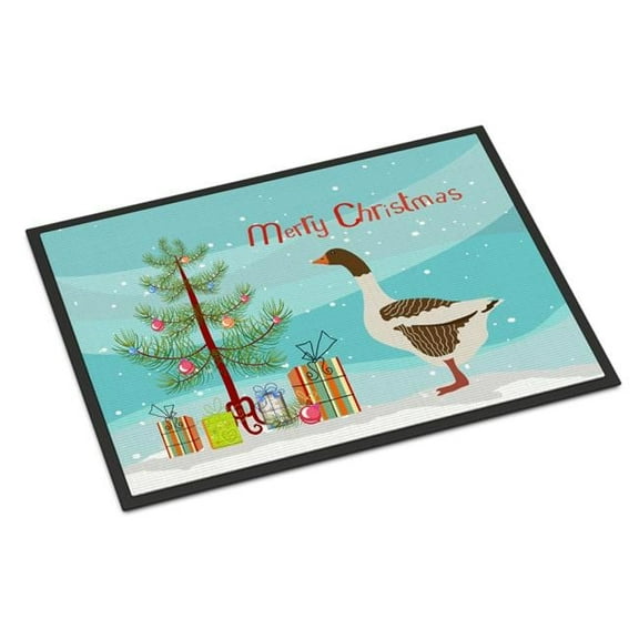 Caroline's Treasures BB9270JMAT Pomeranian Rogener Goose Christmas Door Mat, Indoor Rug or Outdoor Welcome Mat 24x36
