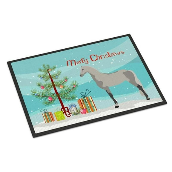 Caroline's Treasures BB9275MAT Orlov Trotter Horse Christmas Door Mat, Indoor Rug or Outdoor Welcome Mat 18x27 Doormat ,