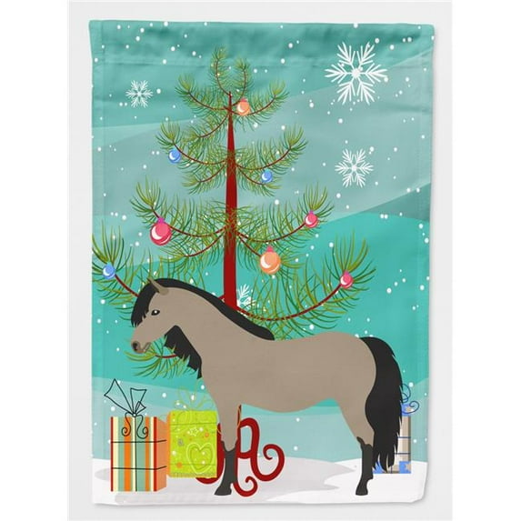 Caroline's Treasures BB9277GF Welsh Pony Horse Christmas Flag Garden Size , Small, multicolor
