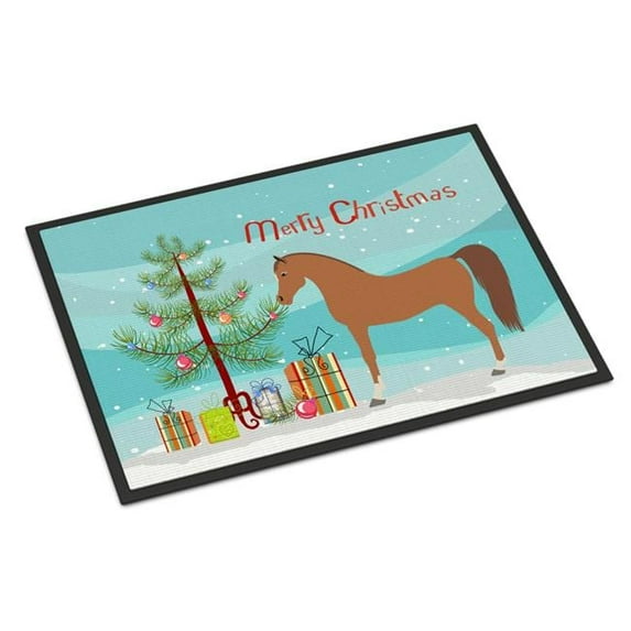 Caroline's Treasures BB9278JMAT Arabian Horse Christmas Door Mat, Indoor Rug or Outdoor Welcome Mat 24x36 Doormat , 36"L