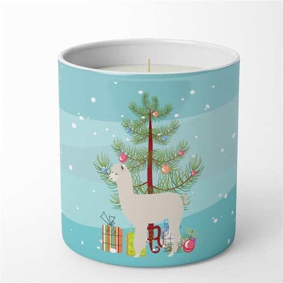 Carolines Treasures BB9286CDL 3.75 x 3.25 in. Unisex Alpaca Christmas 10 oz Decorative Soy Candle, Teal