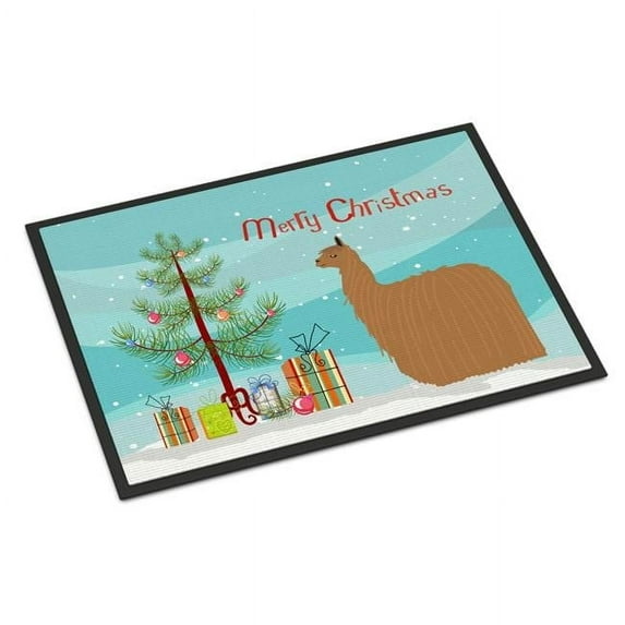 Caroline's Treasures BB9287JMAT Alpaca Suri Christmas Door Mat, Indoor Rug or Outdoor Welcome Mat 24x36 Doormat , 36"L x