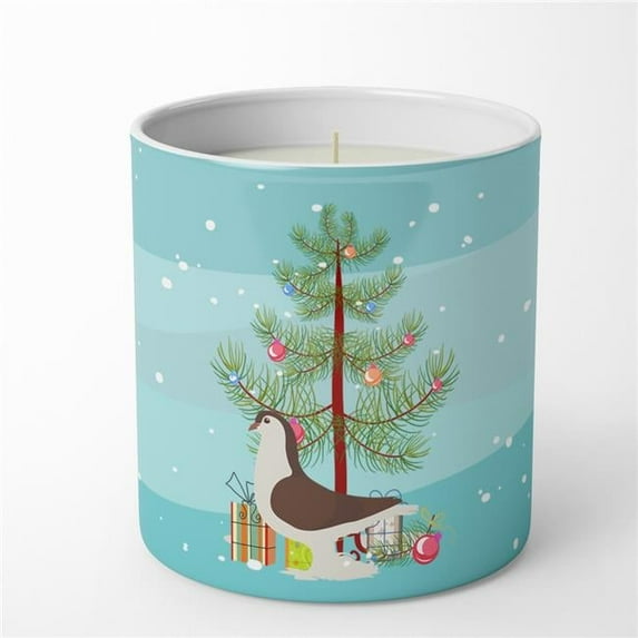 Carolines Treasures BB9310CDL 3.75 x 3.25 in. Unisex Large Pigeon Christmas 10 oz Decorative Soy Candle, Teal