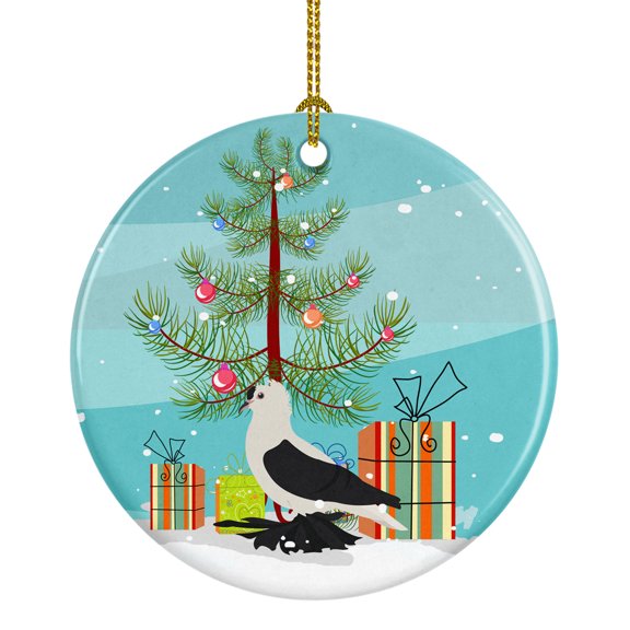 Carolines Treasures BB9313CO1 Saxon Fairy Swallow Pigeon Christmas Ceramic Ornament 3 in multicolor