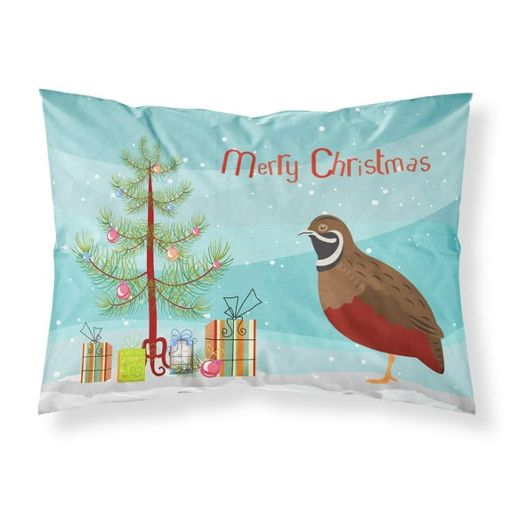 Carolines Treasures BB9323PILLOWCASE Chinese Painted or King Quail Christmas Fabric Standard Pillowcase Teal Standard