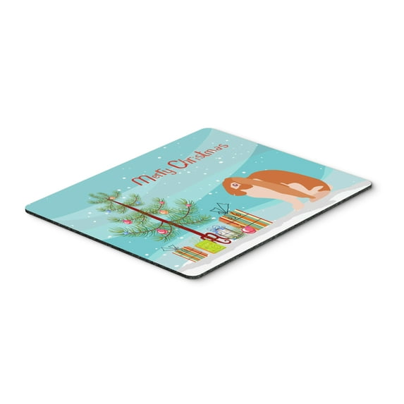 Carolines Treasures BB9329MP English Lop Rabbit Christmas Mouse Pad Hot Pad or Trivet Teal Large multicolor