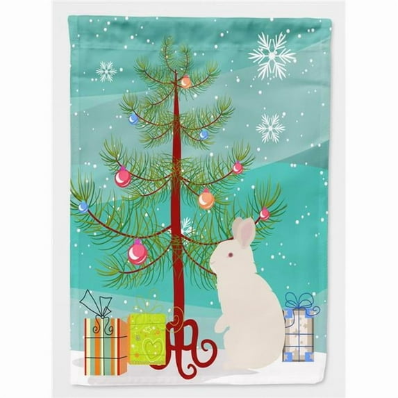 Caroline's Treasures BB9332GF New Zealand White Rabbit Christmas Flag Garden Size , Small, multicolor