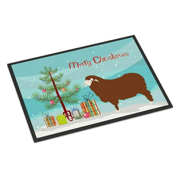 Caroline's Treasures BB9348MAT Merino Sheep Christmas Door Mat, Indoor Rug or Outdoor Welcome Mat 18x27 Doormat , 27"L x
