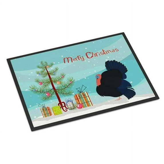Caroline's Treasures BB9352MAT Norfolk Black Turkey Christmas Door Mat, Indoor Rug or Outdoor Welcome Mat 18x27 Doormat