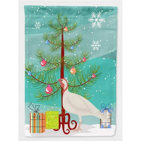 Beltsville Small White Turkey Hen Christmas Flag Canvas House Size BB9356CHF