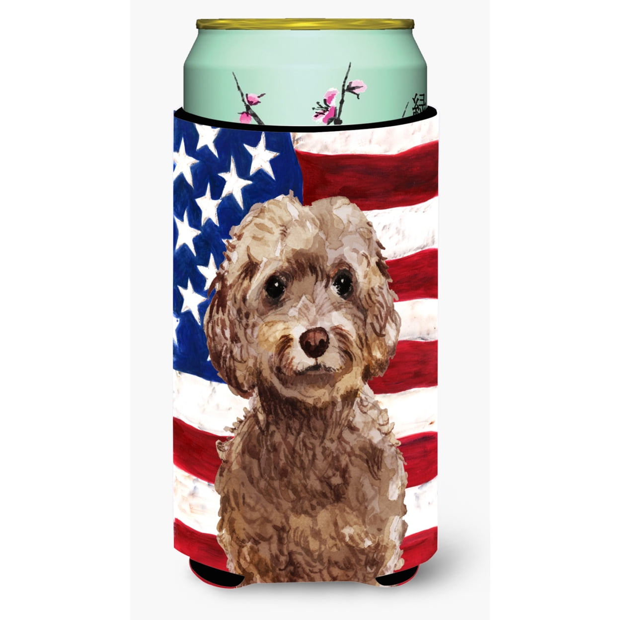 Carolines Treasures BB9374TBC Brown Cockapoo Patriotic Tall Boy ...