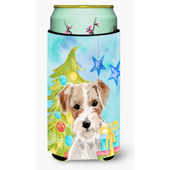 Carolines Treasures BB9403TBC Wire Hair Jack Russell Christmas Tall Boy Beverage Insulator Hugger Tall Boy multicolor