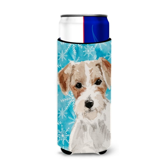 Carolines Treasures BB9438MUK Wire Hair Jack Russell Winter Michelob Ultra Hugger for slim cans  Slim Can multicolor