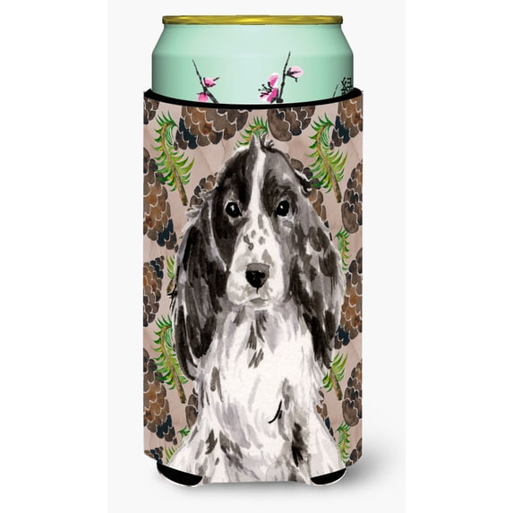 Carolines Treasures BB9588TBC Black Parti Pine Cones Tall Boy Beverage Insulator Hugger Tall Boy multicolor