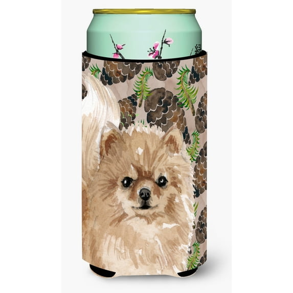 Carolines Treasures BB9600TBC Pomeranian Pine Cones Tall Boy Beverage Insulator Hugger Tall Boy multicolor